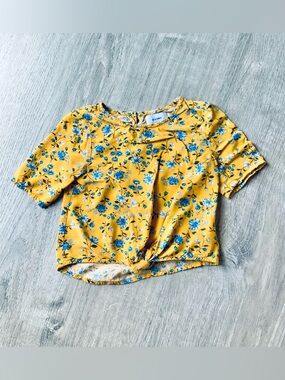 Old Navy Floral Tie-Front Top Girls 4T